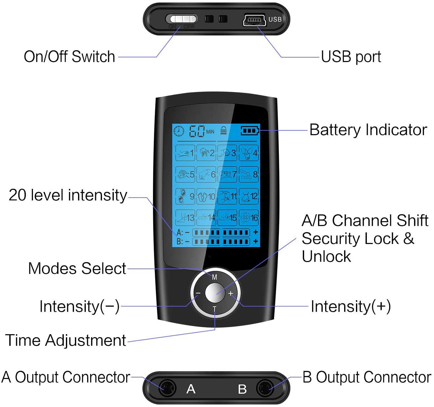 Digital Physiotherapy TENS Machine