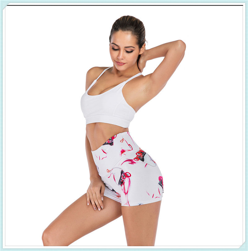 Women's Digital printed yoga shorts