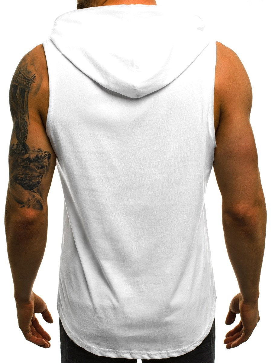 Men's Athletic Hooded Sleeveless Shirt