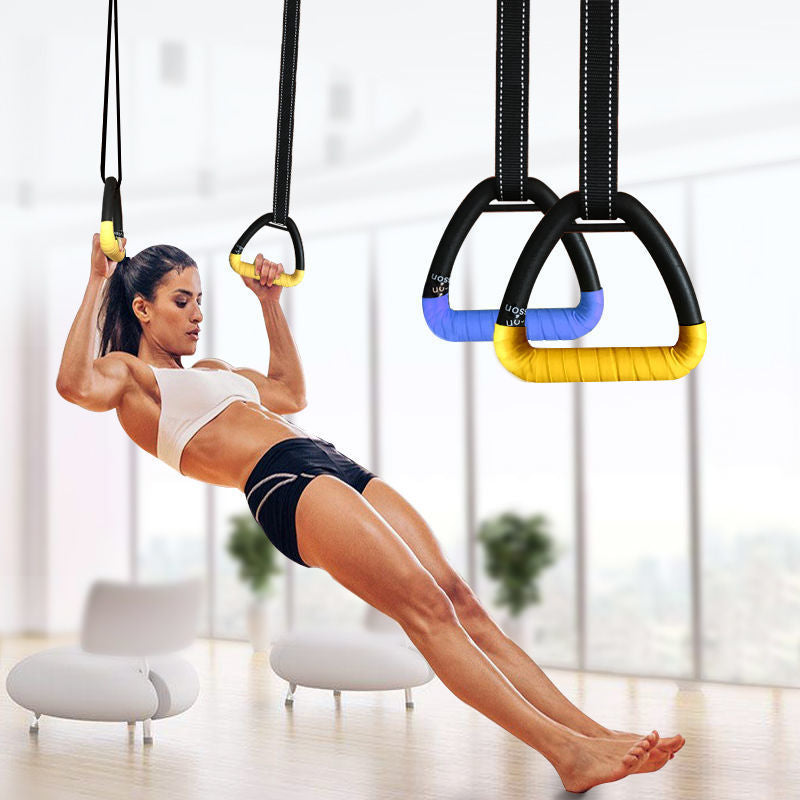 Gymnastic Hanging Rings With Adjustable Straps