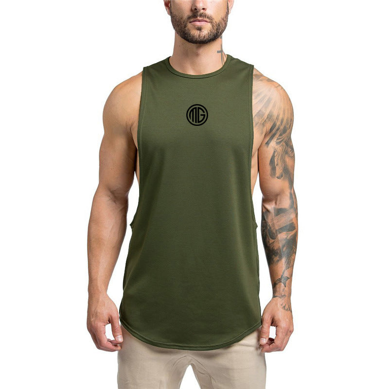 Fitness Pure Cotton Sleeveless Sports Vest Men