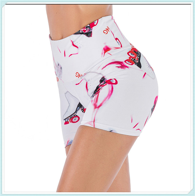 Women's Digital printed yoga shorts