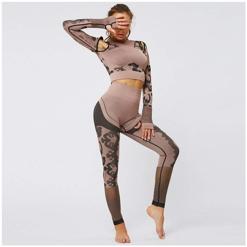 Women's Top and Bottom Yoga Clothing Set