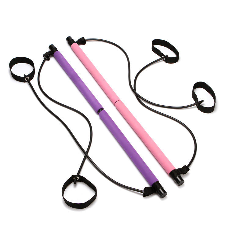 Yoga Pilates Squat Bar with Resistance Bands