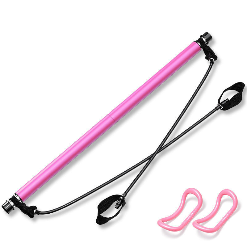 Yoga Pilates Squat Bar with Resistance Bands