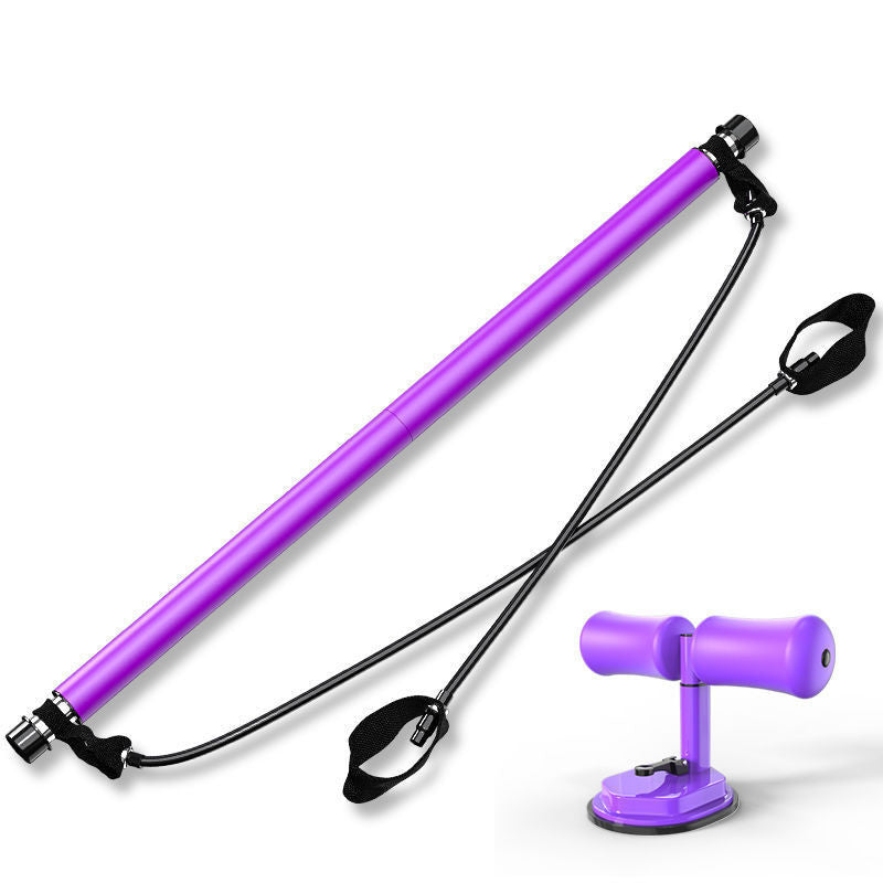 Yoga Pilates Squat Bar with Resistance Bands