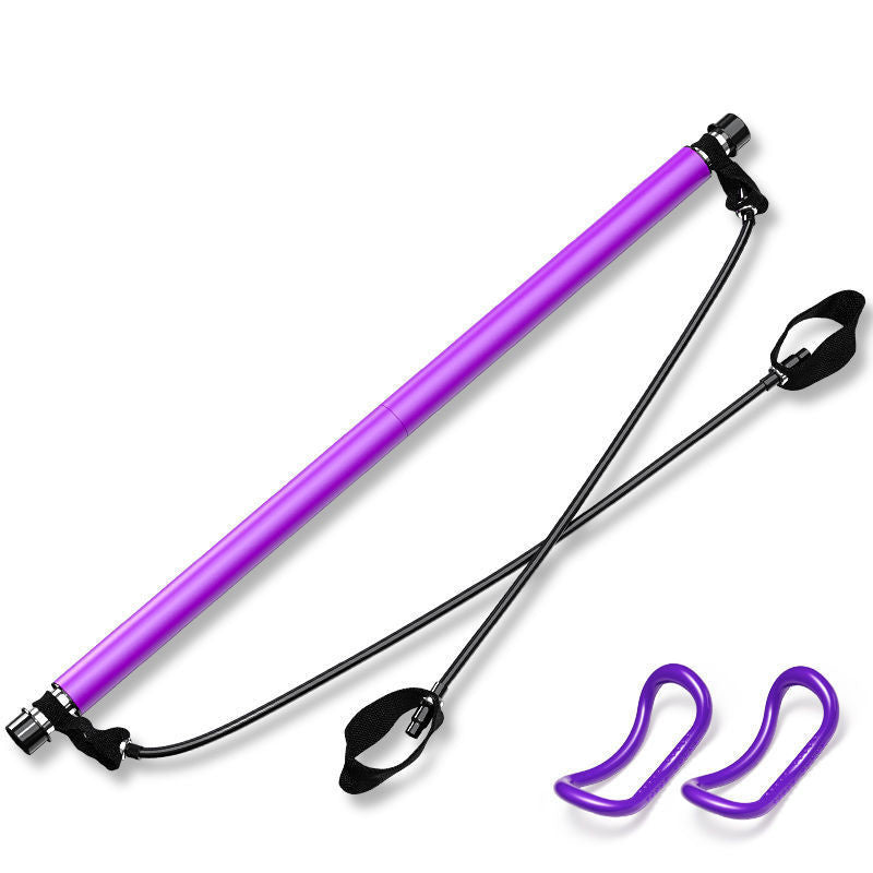 Yoga Pilates Squat Bar with Resistance Bands