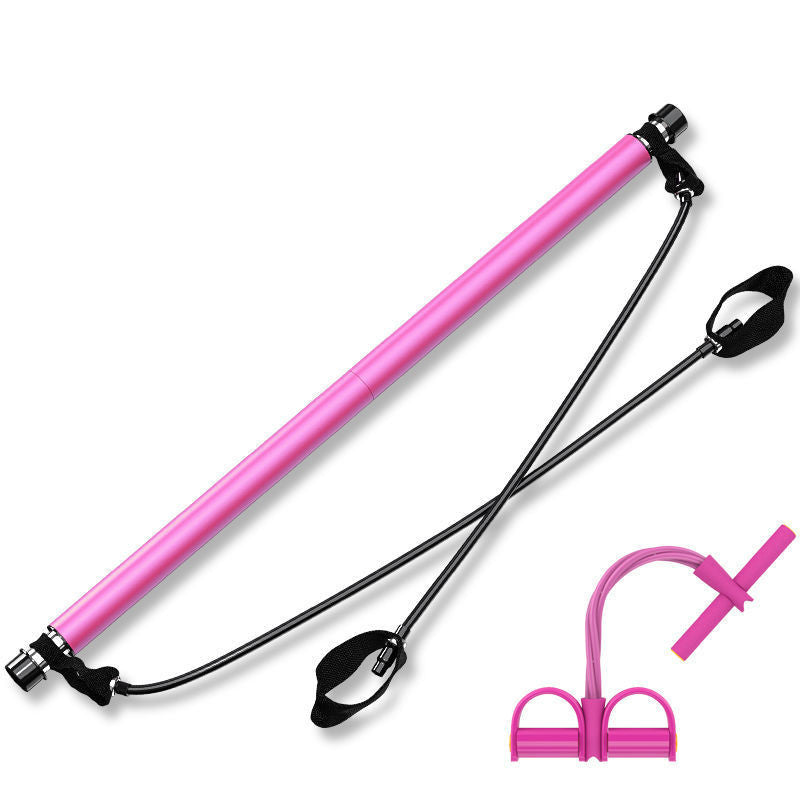 Yoga Pilates Squat Bar with Resistance Bands