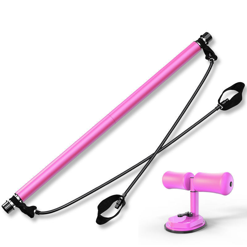 Yoga Pilates Squat Bar with Resistance Bands