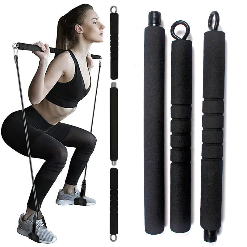 Yoga Pilates Squat Bar with Resistance Bands