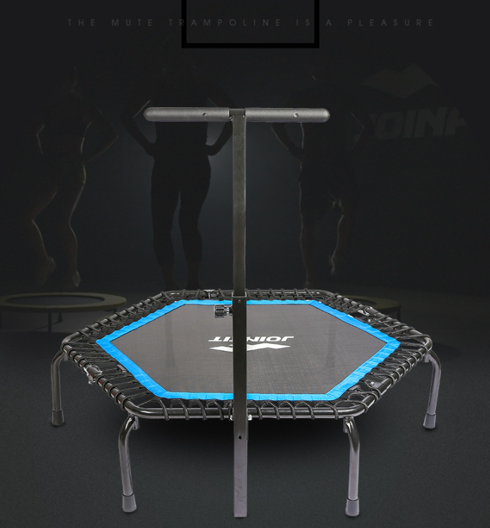 Fitness Trampoline With Handrail