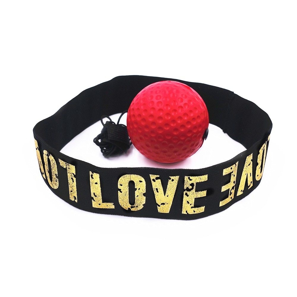 Head-mounted boxing reaction reflex training ball