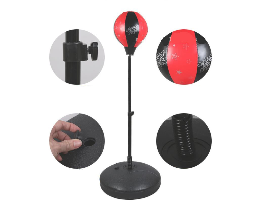 Portable standing reaction boxing speed bag