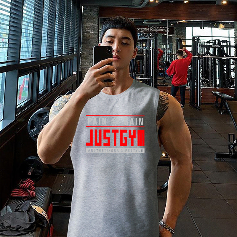 Men's “Just Gym” Sleeveless Athletic Shirt