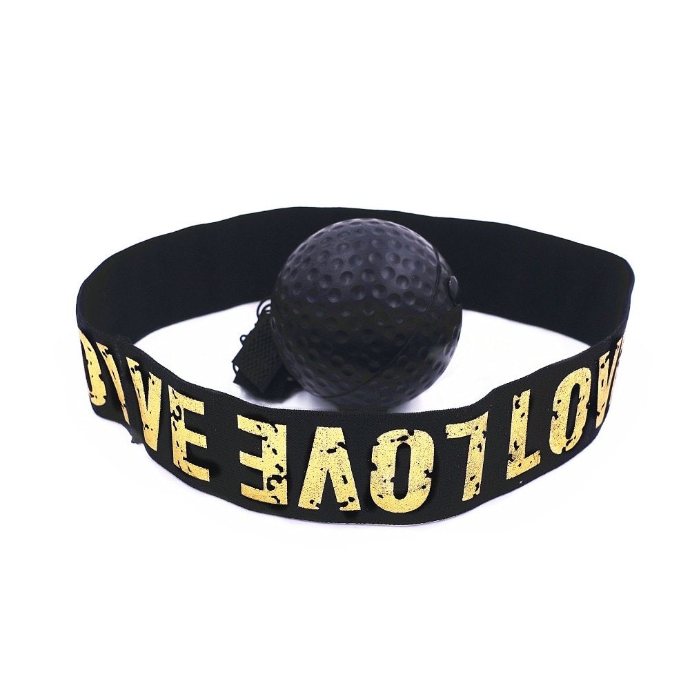 Head-mounted boxing reaction reflex training ball