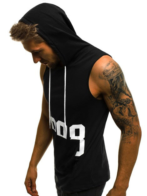 Men's Athletic Hooded Sleeveless Shirt