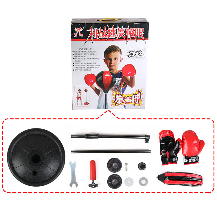 Portable standing reaction boxing speed bag