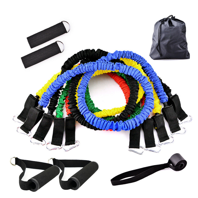 Elastic Rubber Exercise Band Set With Handles