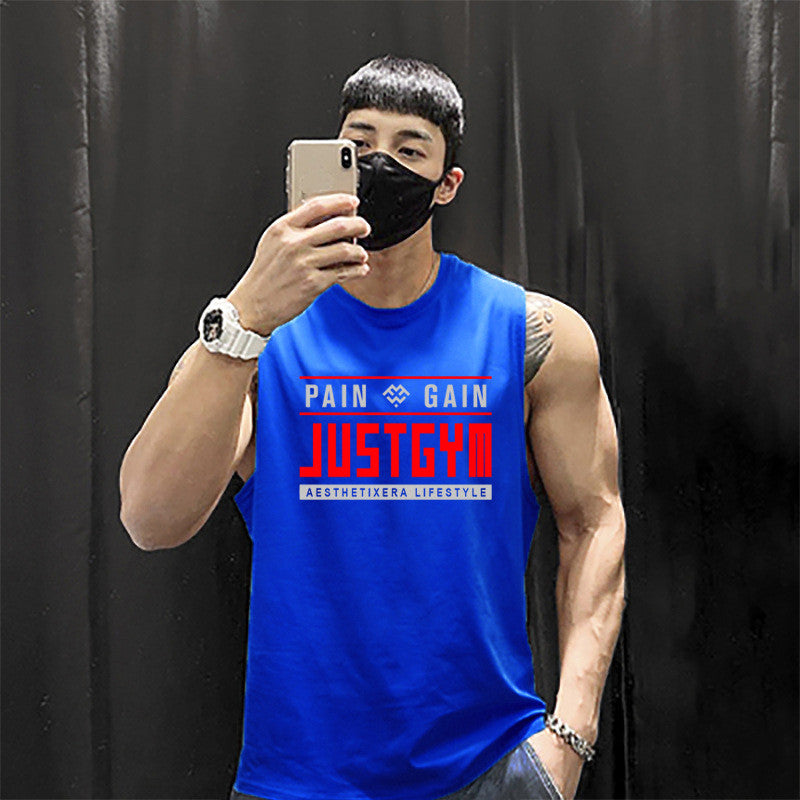 Men's “Just Gym” Sleeveless Athletic Shirt