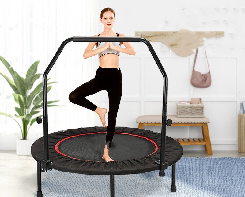 Exercise Trampoline with Hand Rail