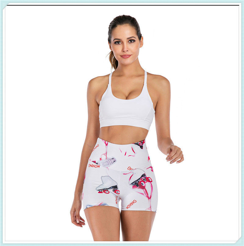 Women's Digital printed yoga shorts