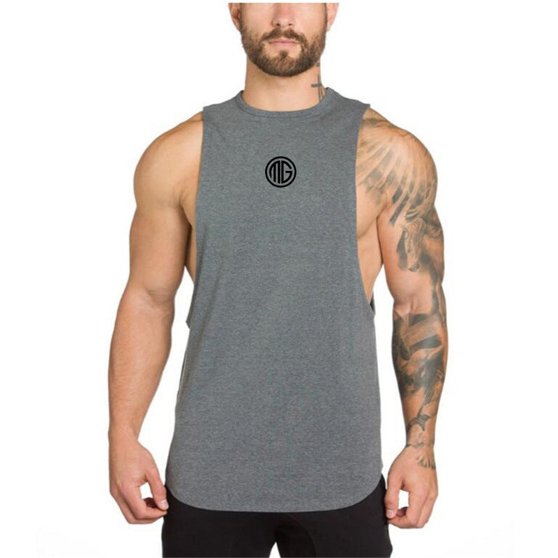 Fitness Pure Cotton Sleeveless Sports Vest Men