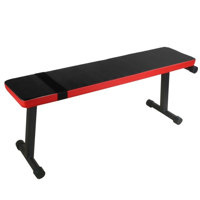 Home Exercise Flat Bench with Barbell Rack