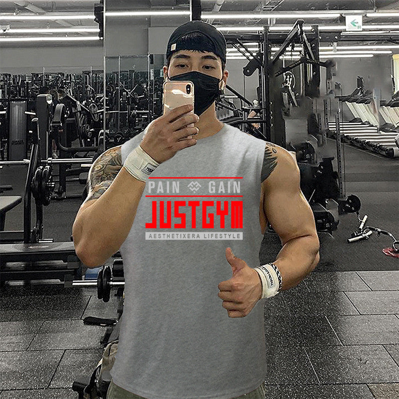 Men's “Just Gym” Sleeveless Athletic Shirt