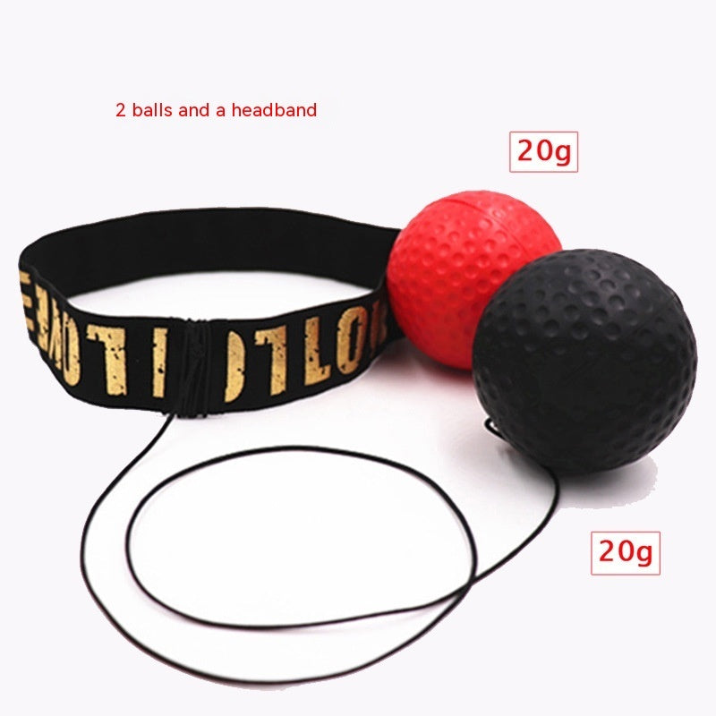 Head-mounted boxing reaction reflex training ball