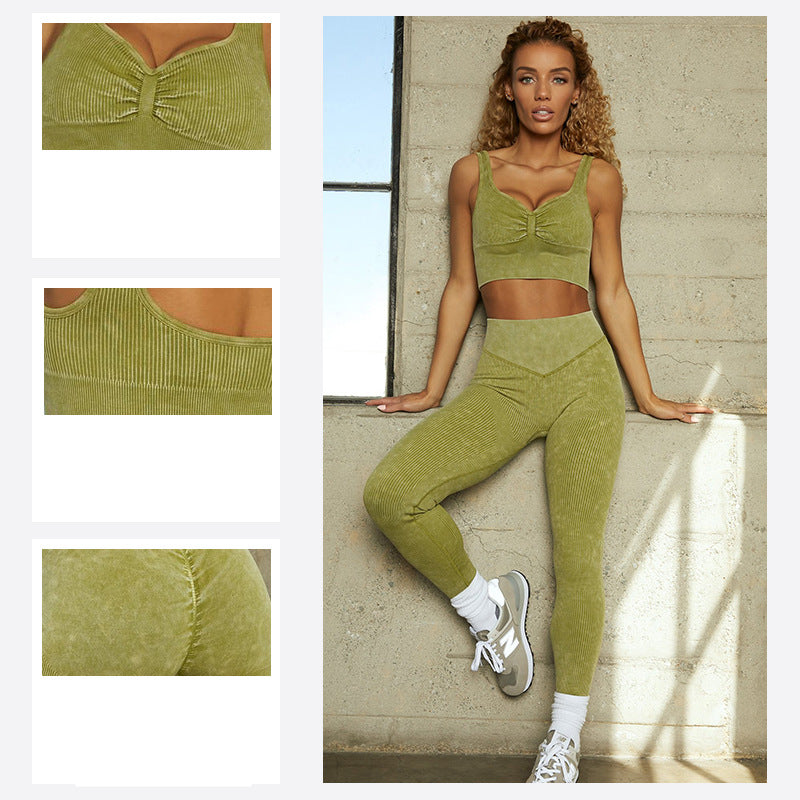 Women's Top and Bottom Yoga Clothing Set