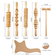 Wooden Massage Roller Set