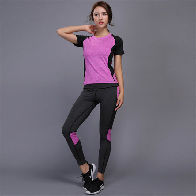 Women's Top and Bottom Yoga Clothing Set