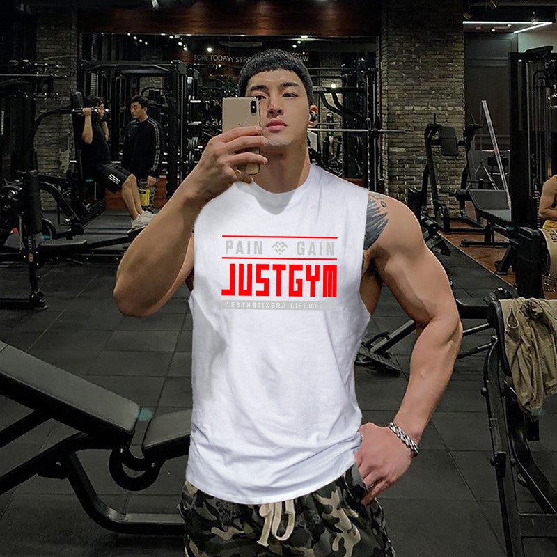 Men's “Just Gym” Sleeveless Athletic Shirt