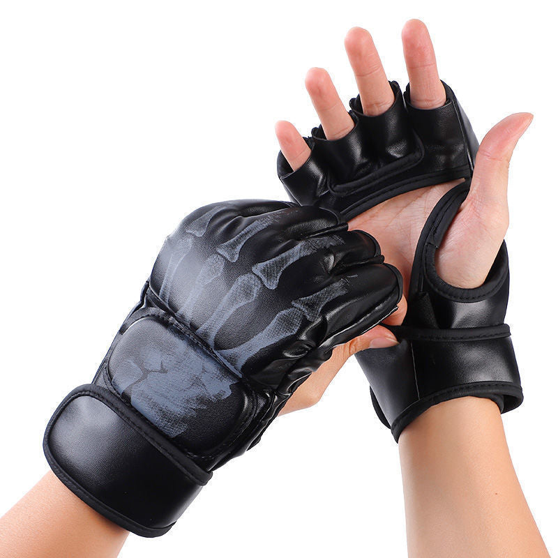 MMA Half fingered boxing gloves