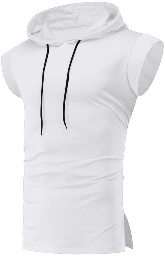 Sports Drawstring Hooded Tank Top