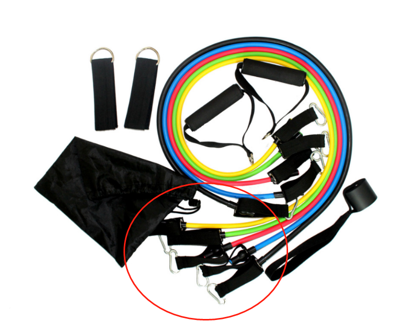 Elastic Rubber Exercise Band Set With Handles