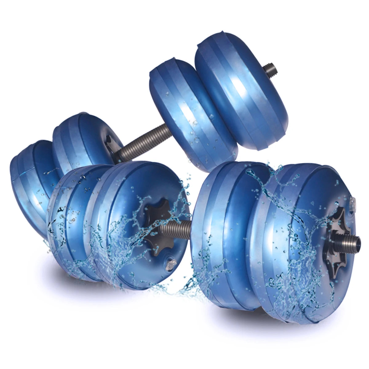 Deiris 1-35 KG Water Filled Travel Dumbbell Sets Home Gym Training Portable Fitness Adjustable Weights Water Dumbbells