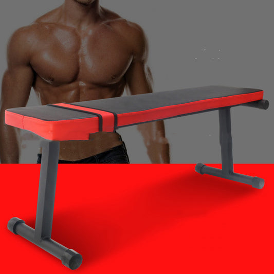 Home Exercise Flat Bench with Barbell Rack