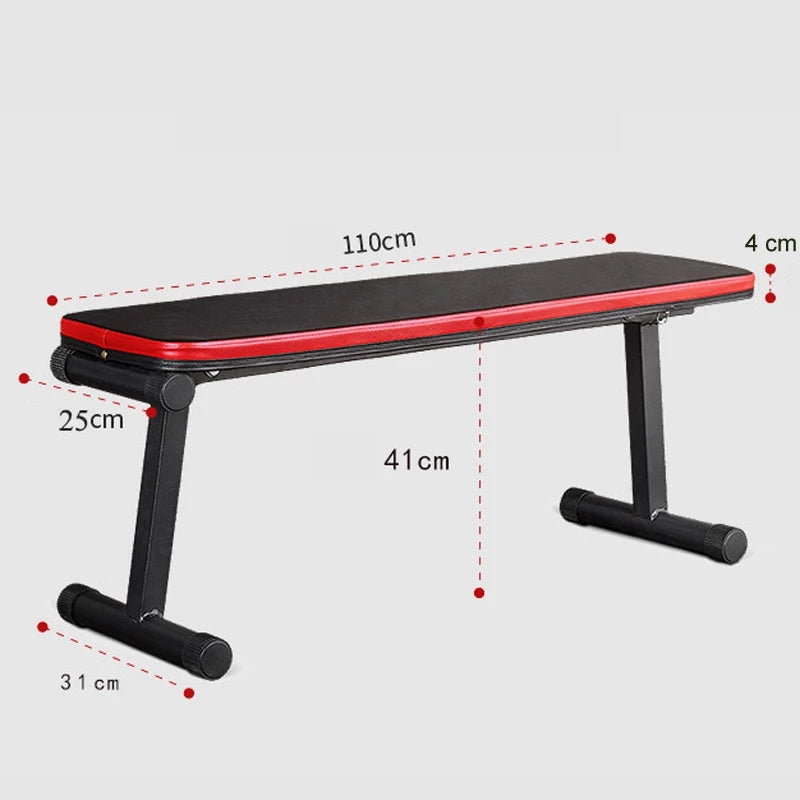 Home Exercise Flat Bench with Barbell Rack