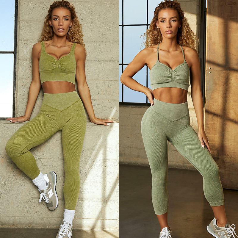 Women's Top and Bottom Yoga Clothing Set