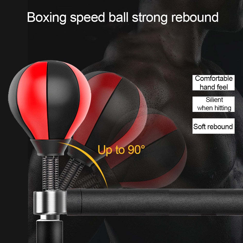 Portable standing reaction boxing speed bag