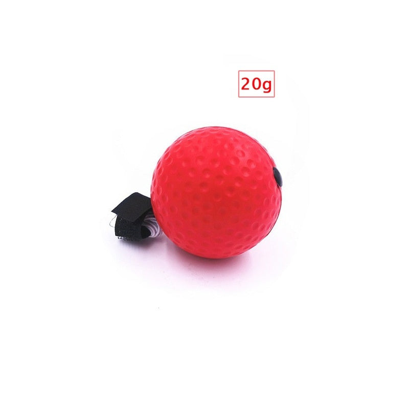 Head-mounted boxing reaction reflex training ball