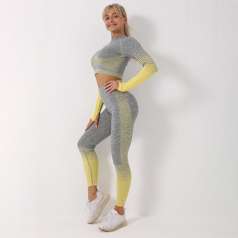 Women's Top and Bottom Yoga Clothing Set