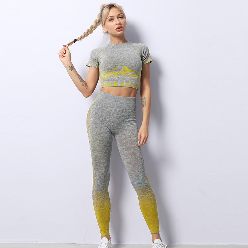 Women's Top and Bottom Yoga Clothing Set