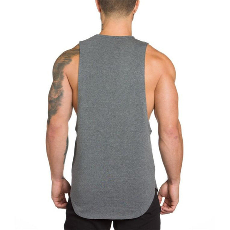 Fitness Pure Cotton Sleeveless Sports Vest Men