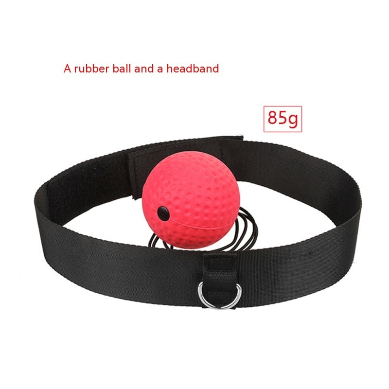 Head-mounted boxing reaction reflex training ball