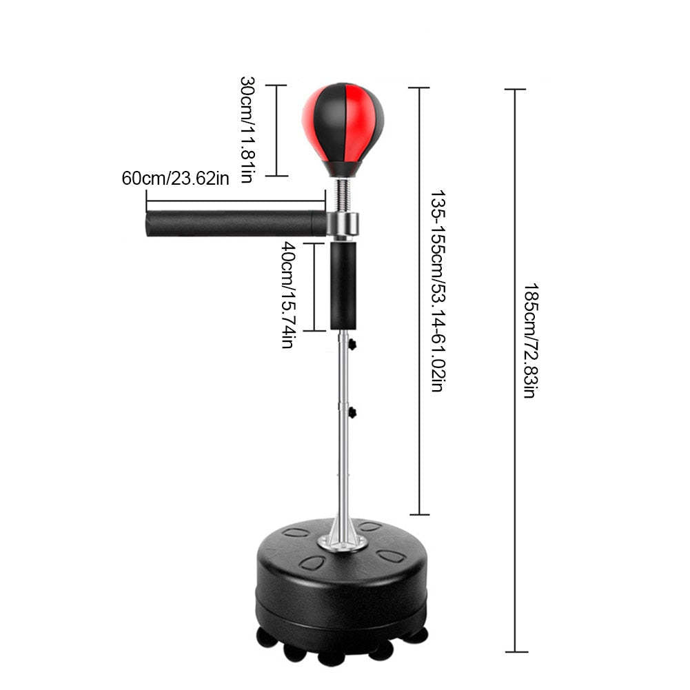 Portable standing reaction boxing speed bag